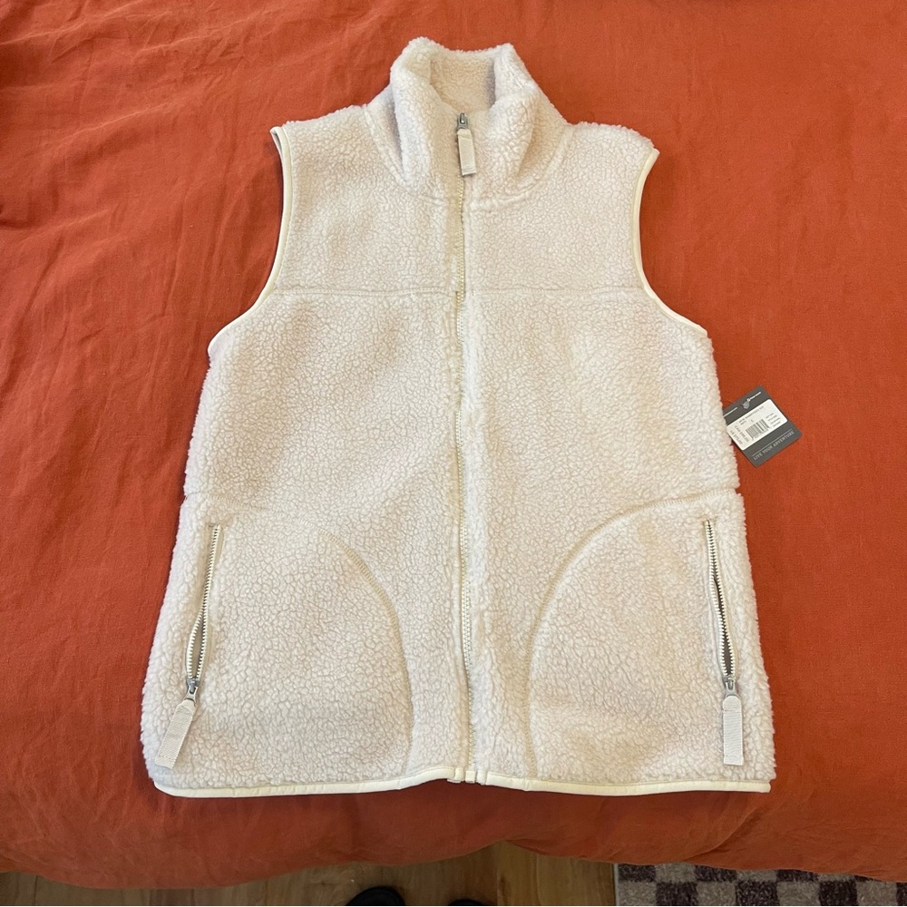 Eddie Bauer Off-White Sherpa Vest